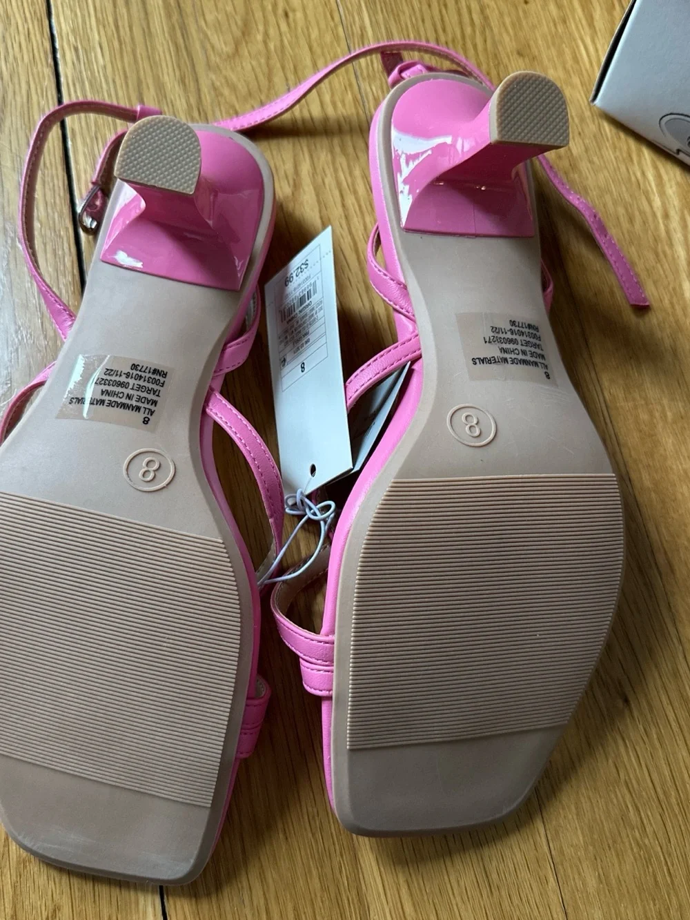 A New Day pink strappy Gisele heels size 8 - Picture 5 of 7